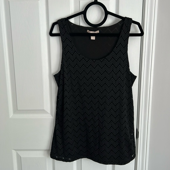 Banana Republic Knit Chevron pattern layered tank L in excellent condition. - Picture 1 of 7